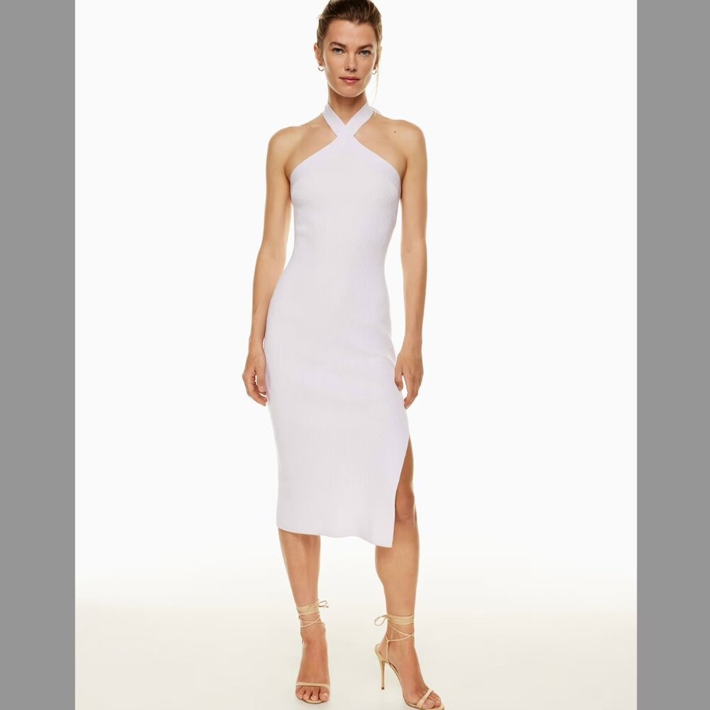 Aritzia Knit Midi Cayenne Halter Dress Size 2XS